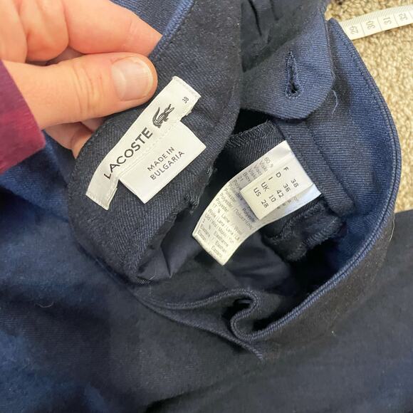 LACOSTE Slim Leg Trouser Pants Womans Size 28 - Picture 9 of 9